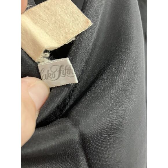 George Hatab Saks Fifth Ave Vintage black silky nightgown slip dress Size 34 - Picture 7 of 8